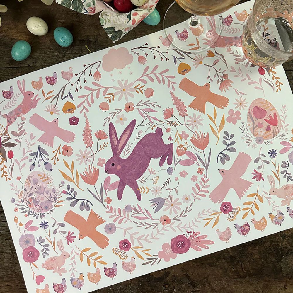 PACK MESA 6 PERSONAS PASCUA SILVESTRE INDIGO DE PAPEL