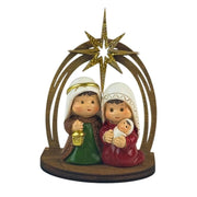 SAGRADA FAMILIA NINOS MADERA POLIRESINA 6.5 CM