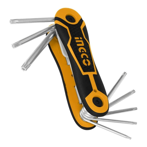 JUEGO LLAVE TORX INGCO HHK14083 T09-T40 T/CORTAPLUMA