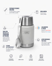 TERMO COMIDA ACERO INOX 710 ML ICON SANDSTONE