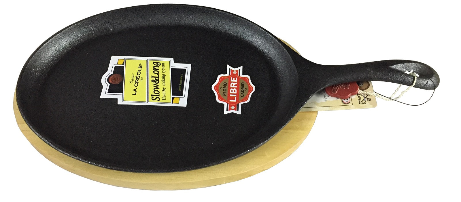 PLANCHA OVALADA C/BASE MADERA LA CREOLE