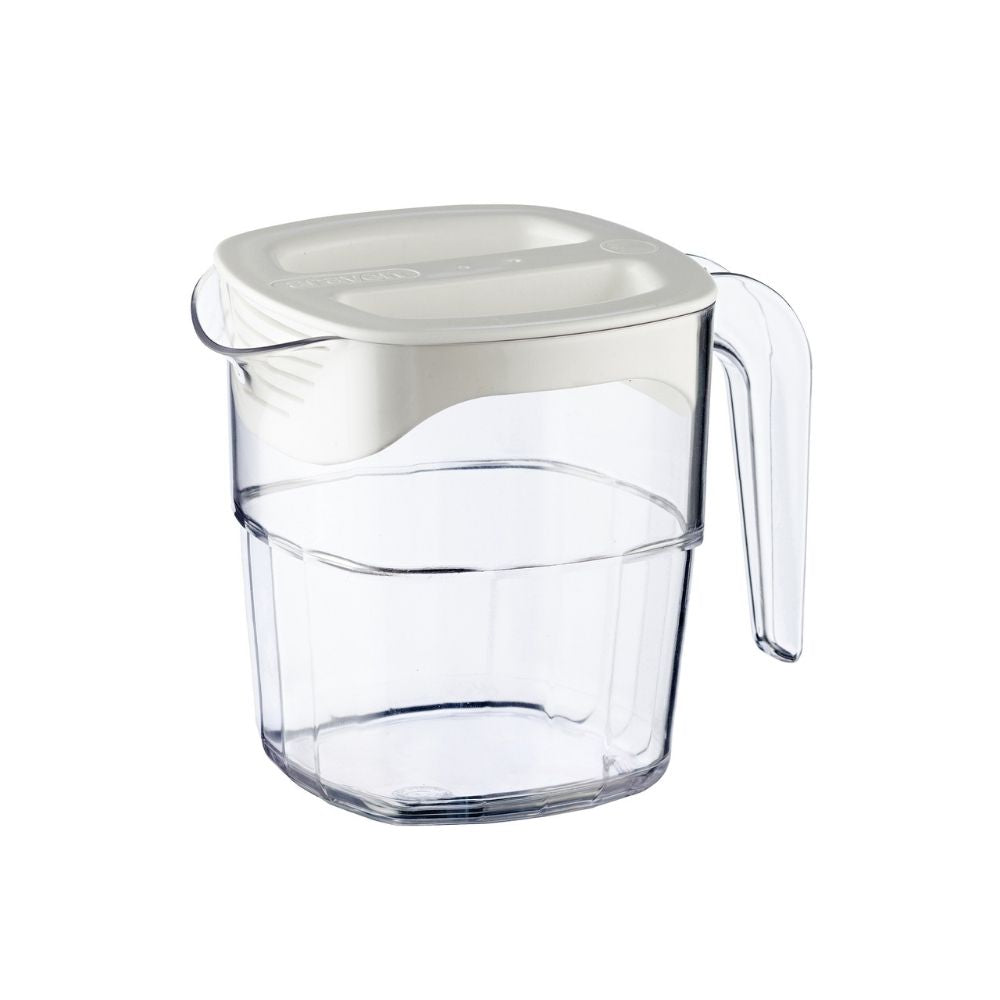 JARRA CON TAPA PC 1 LT BLANCO ARAVEN