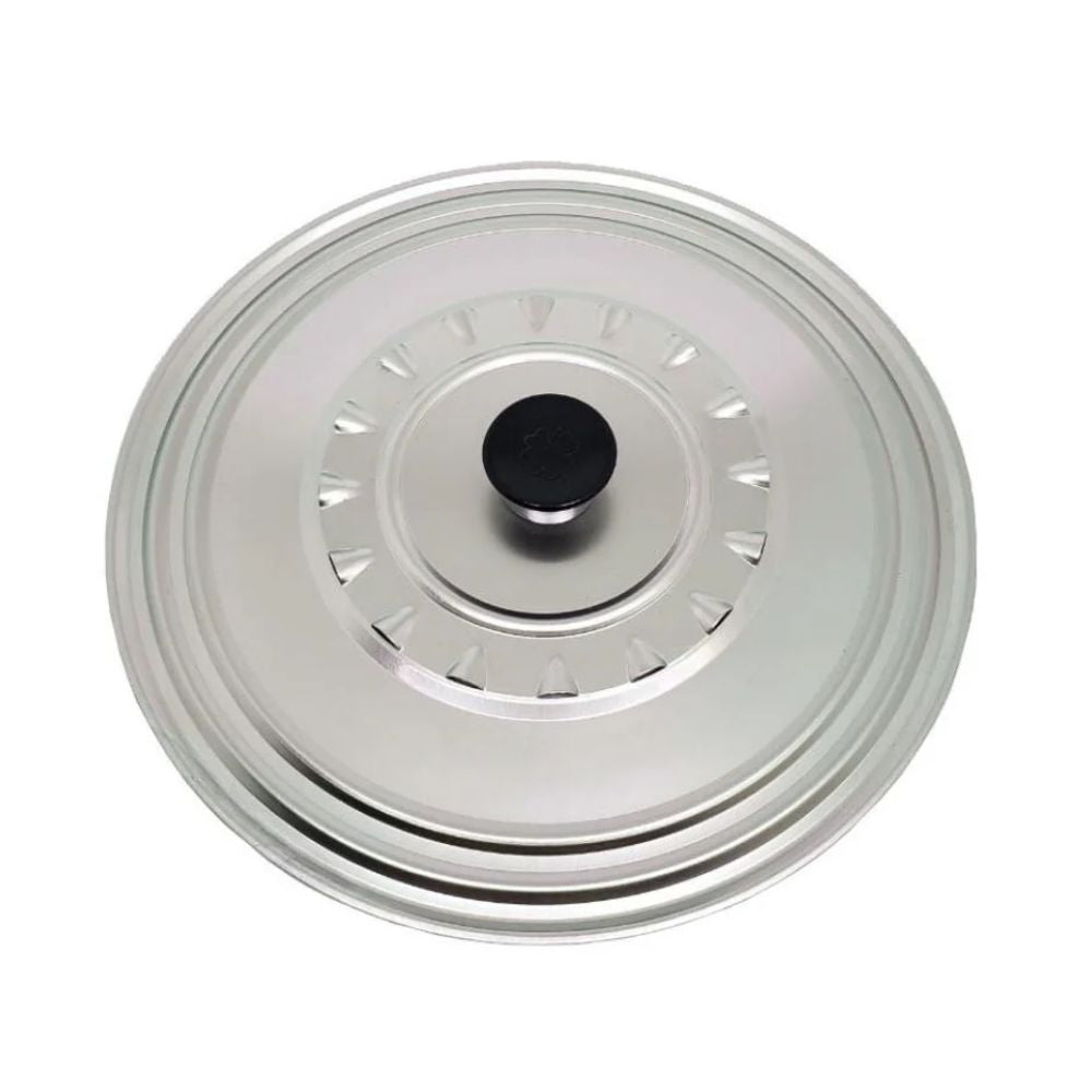 TAPA 22-24-26 CM PERFORADA ALUMINIO PULIDO ILSA
