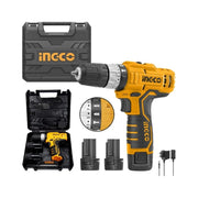 TALADRO INGCO 12V 2 BAT + CARG CIDLI1232 C/CAJA