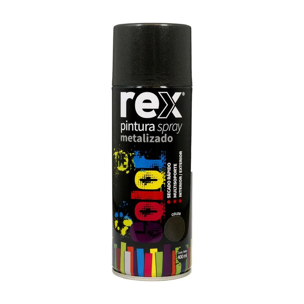 PINTURA SPRAY METALICO NEGRO REX 400 ML