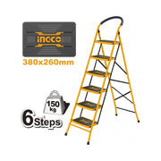ESCALERA ACERO 6 PELDAÑOS INGCO HLAD09061