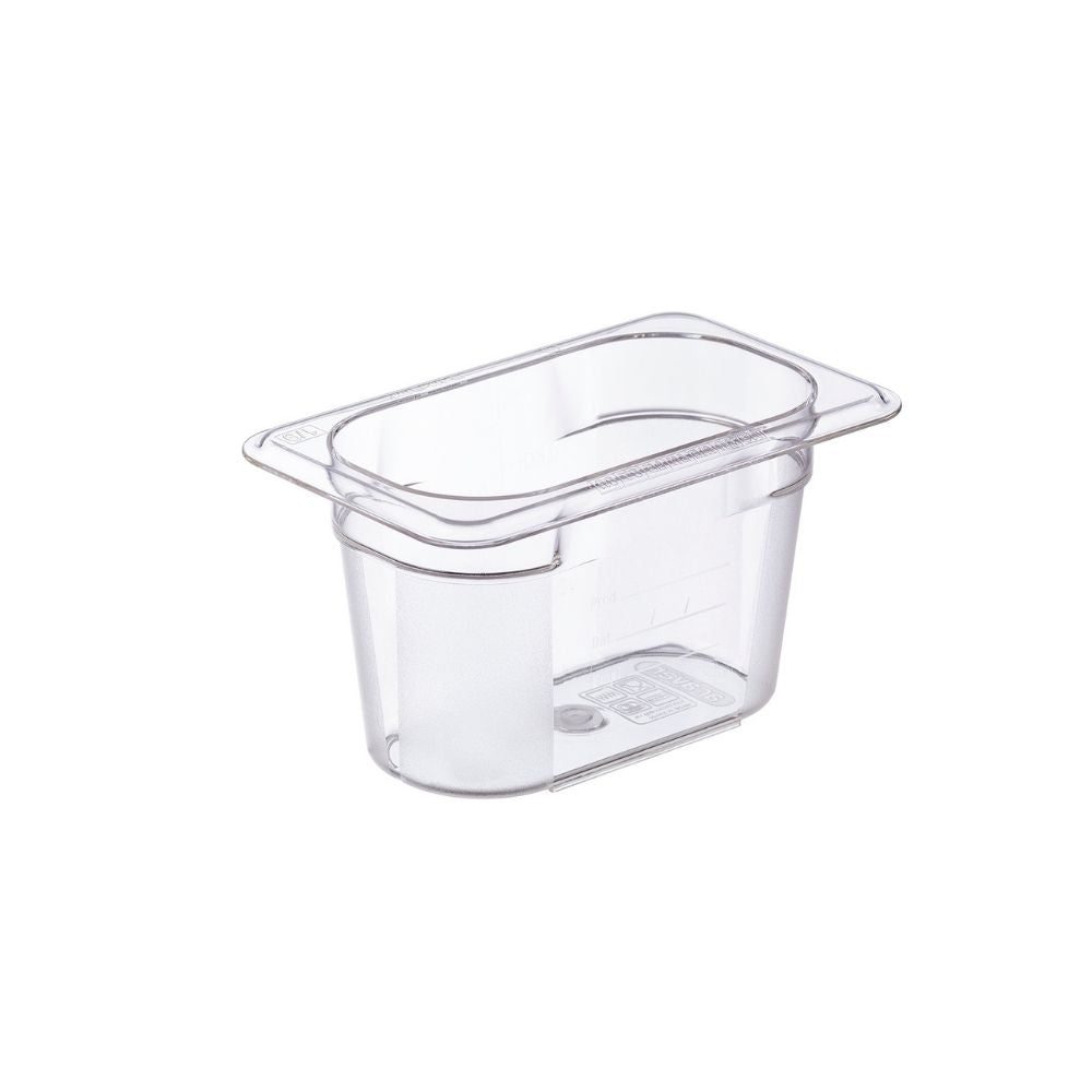 CUBETA POLICARBONATO 0.9 LT C/TAPA ARAVEN