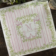 SET 12 PLATO BASE LINEAS ROSAS MAMA INDIGO