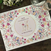 SET 20 INDIVIDUALES MARCO FLORAL INDIGO DE PAPEL