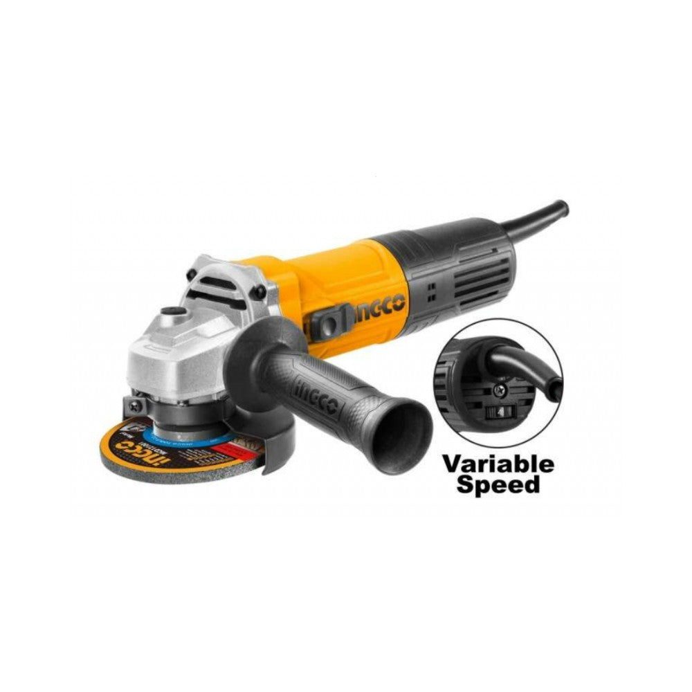 ESMERIL ANGULAR 4.1/2 INGCO 900W AG900285 VEL.VARIABLE
