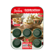 MOLDE MUFFIN 12 CAV VERDE NAVIDAD DECORA