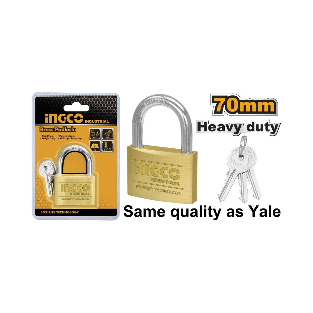 CANDADO BRONCE INGCO 70 MM DBPL0702