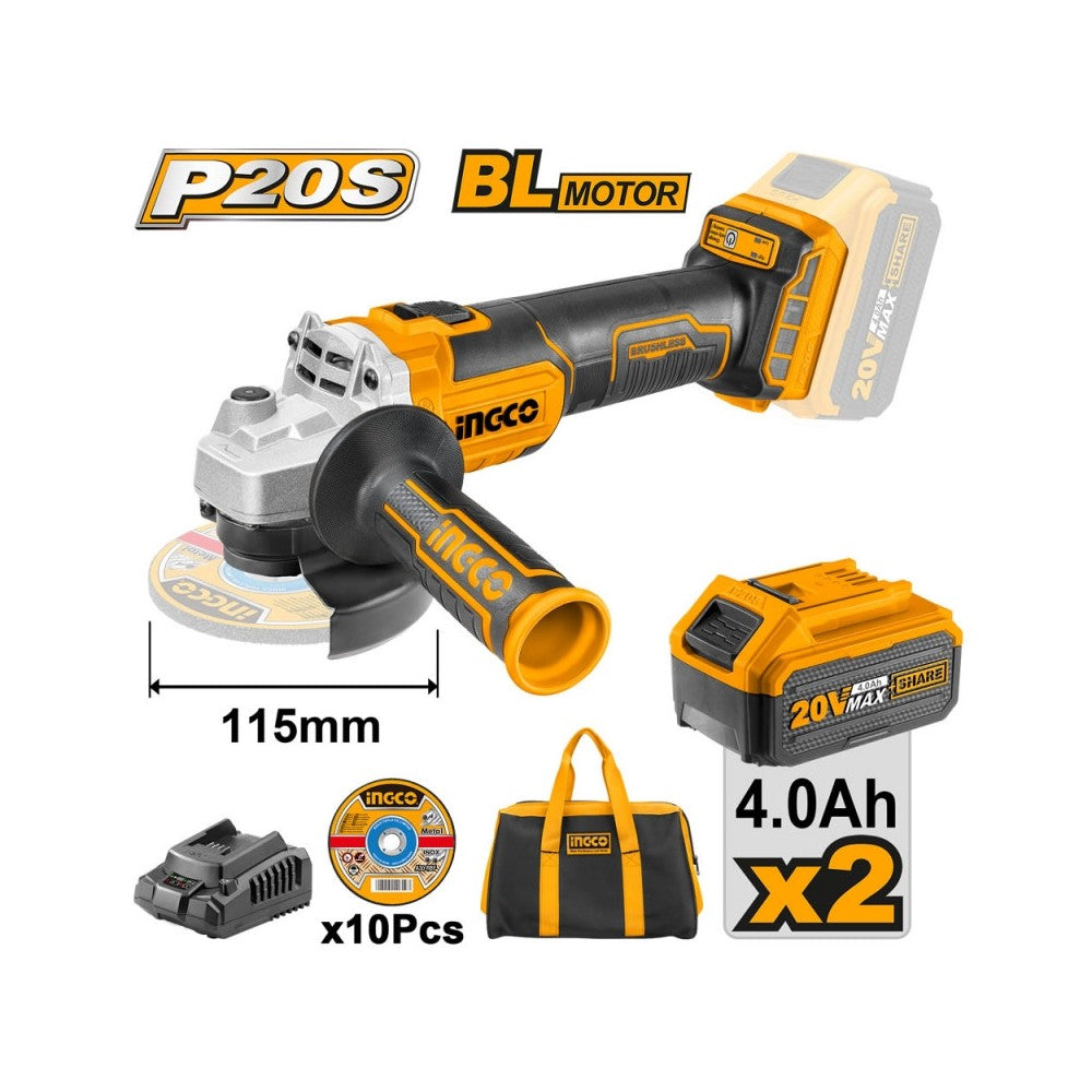 ESMERIL ANGULAR 4.1/2 INGCO 20V CAGLI2011582