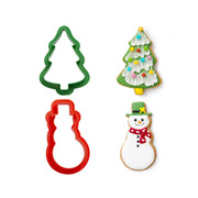 SET 2 CORTA GALLETA ARBOL Y MUÑECO NIEVE DECORA
