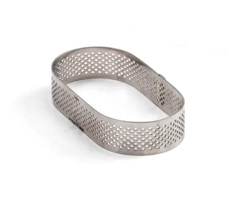 MOLDE OVAL MICROPERFORADO INOX 10X6X2 H CM DECORA