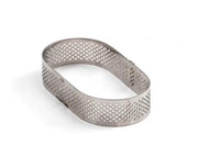 MOLDE OVAL MICROPERFORADO INOX 10X6X2 H CM DECORA