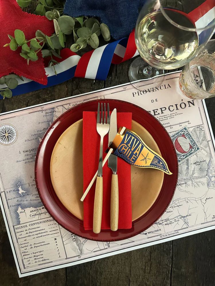 SET 20 INDIVIDUAL BLANCO CONCEPCION INDIGO DE PAPEL