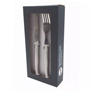 SET 12 CUBIERTOS CARNE MONTPELLIER ACERO CROMADO KW