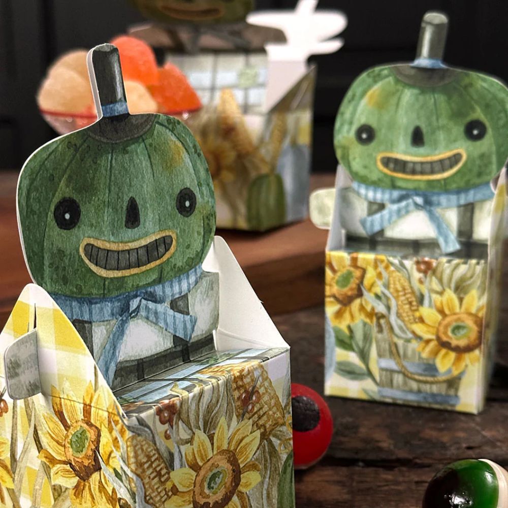 SET 6 CAJAS CALABAZA INDIGO DE PAPEL