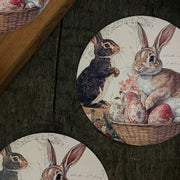 SET 12 POSAVASOS ANTIQUE PASCUA INDIGO DE PAPEL
