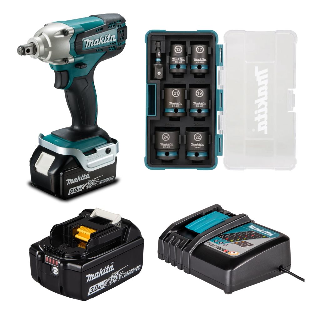 KIT LLAVE IMPACTO DTW190 + INFLADOR DMP180+ BOLSO + MULTIHERRAM + DADOS Oferta