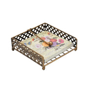 SERVILLETERO DORADO RHOMB 18 X 18 CMS