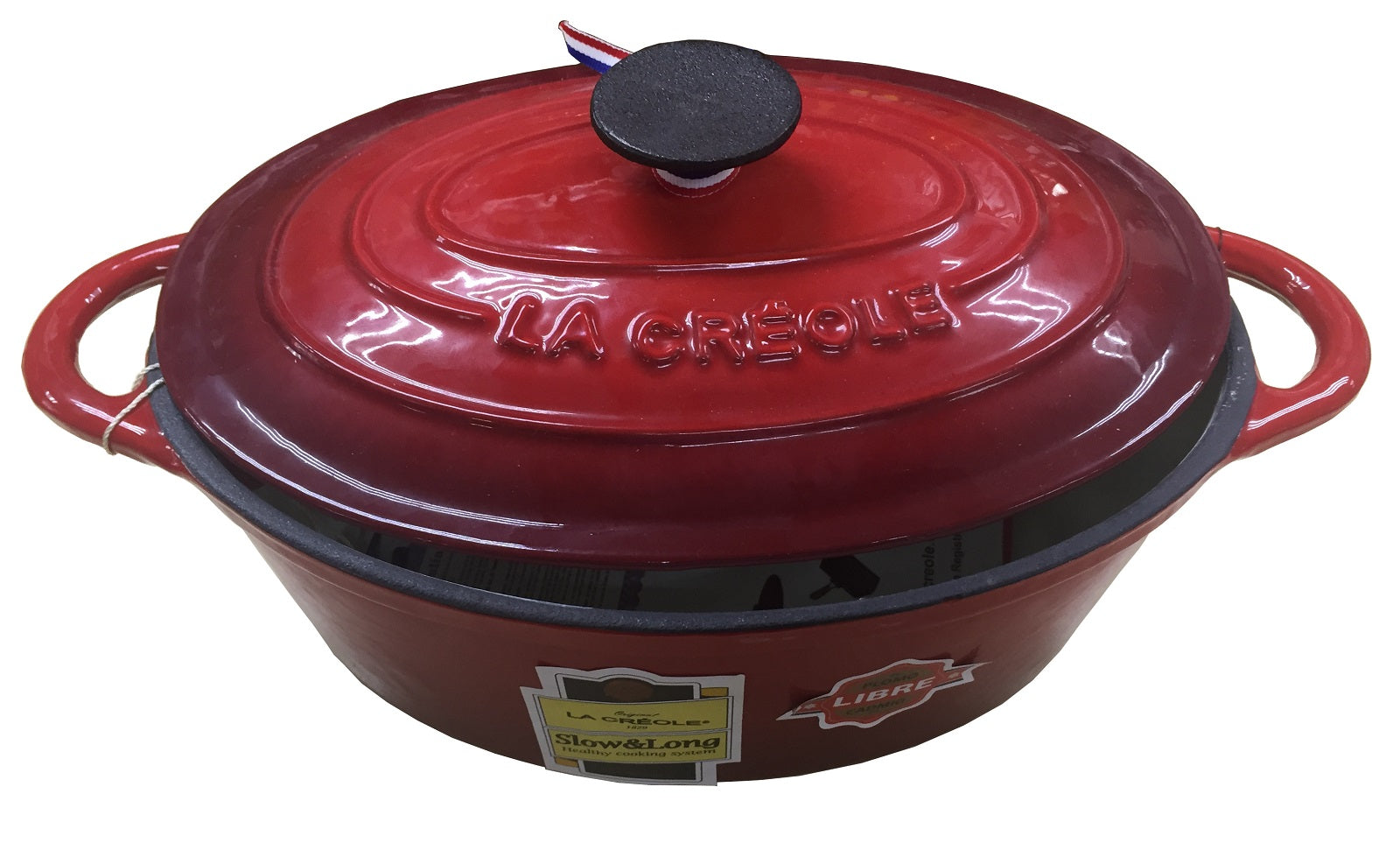 CACEROLA OVALADA ROJA 28 CM 5 LT LA CREOLE