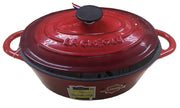 CACEROLA OVALADA ROJA 28 CM 5 LT LA CREOLE