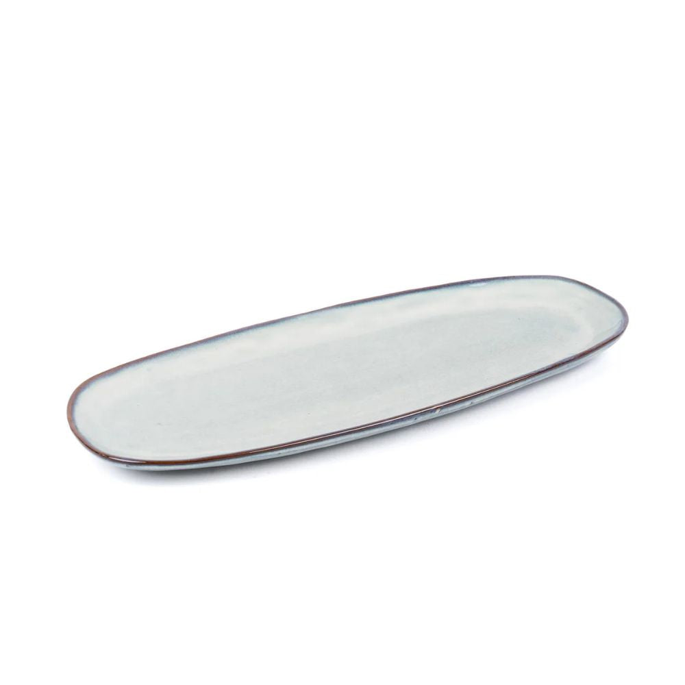 PLATO APERITIVO OVALADO CERAMICA VITTORIA 36 CM SIMPLIT