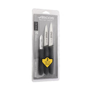 JUEGO 3 PZAS CUCHILLO/PELADOR NEGRO ARCOS