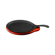 PLANCHA OVALADA FIERRO 24 CM CON MANGO Y BASE LUGANO