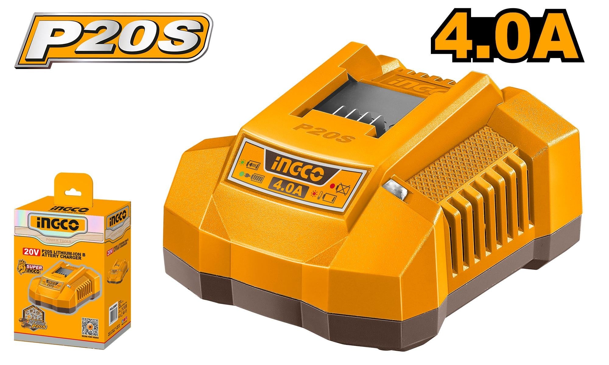 CARGADOR BATERIA 20V 4AH INDUST RAPIDO FCLI20411-7