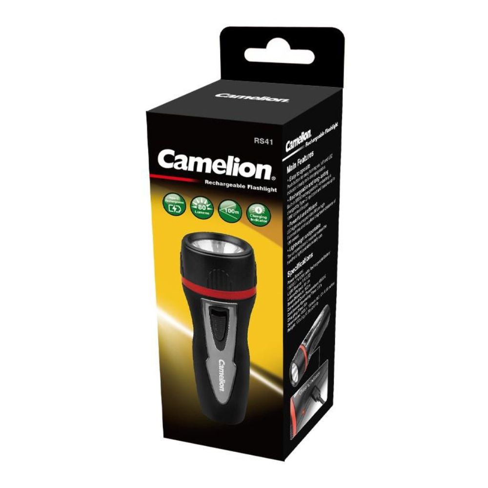 LINTERNA CAMELION RS41 80 LUMENS RECARGABLE