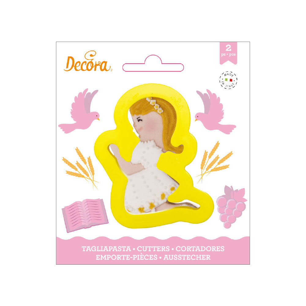 CORTA GALLETA COMUNION NIÑA DECORA