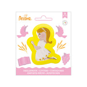 CORTA GALLETA COMUNION NIÑA DECORA