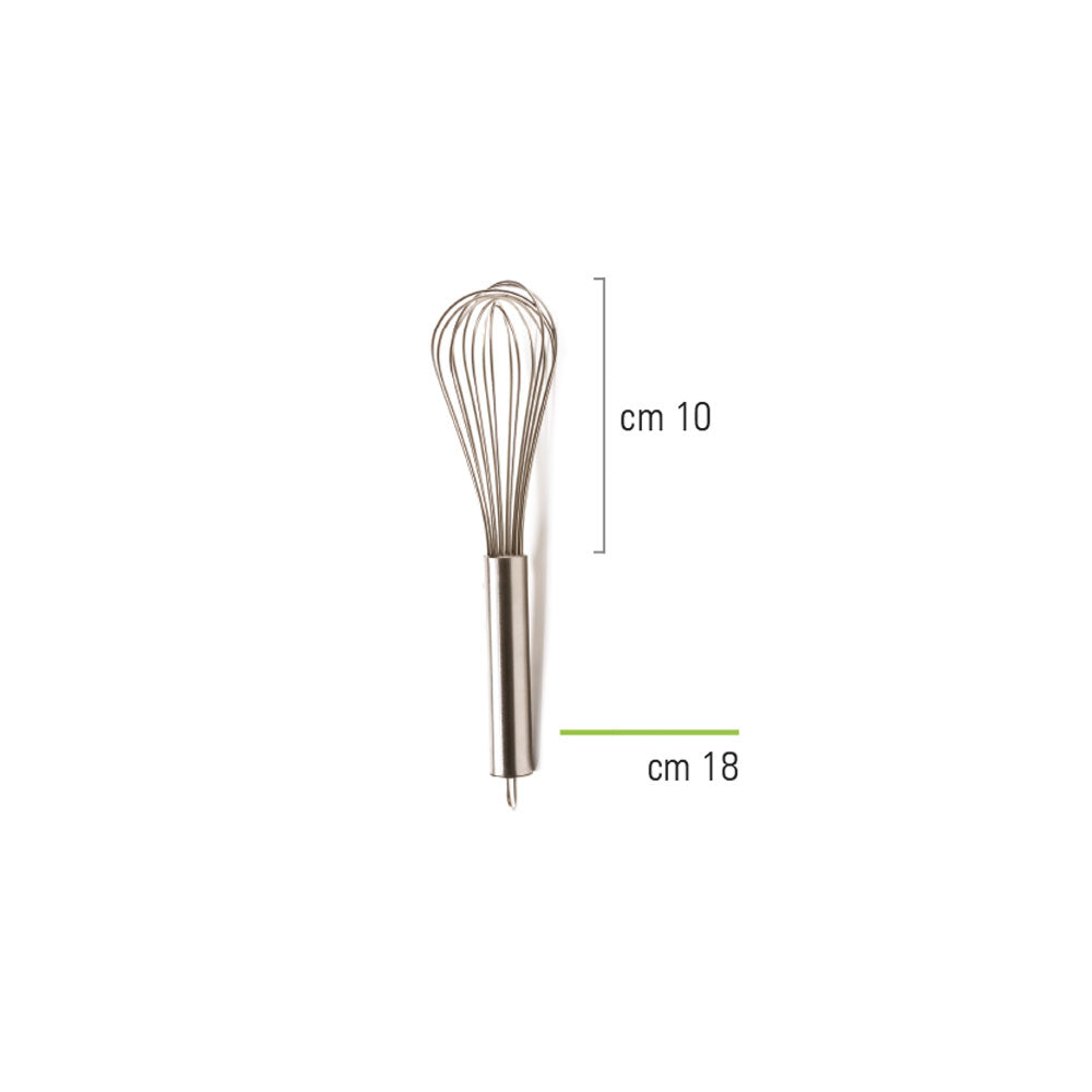 BATIDOR DE ACERO INOXIDABLE 18 CM DECORA