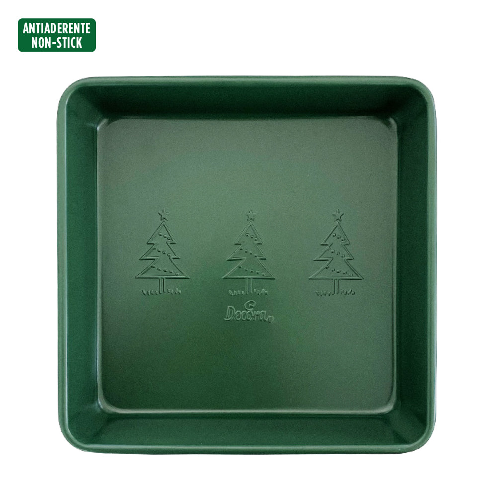 MOLDE VERDE NAVIDAD CUAD 24 CM DECORA