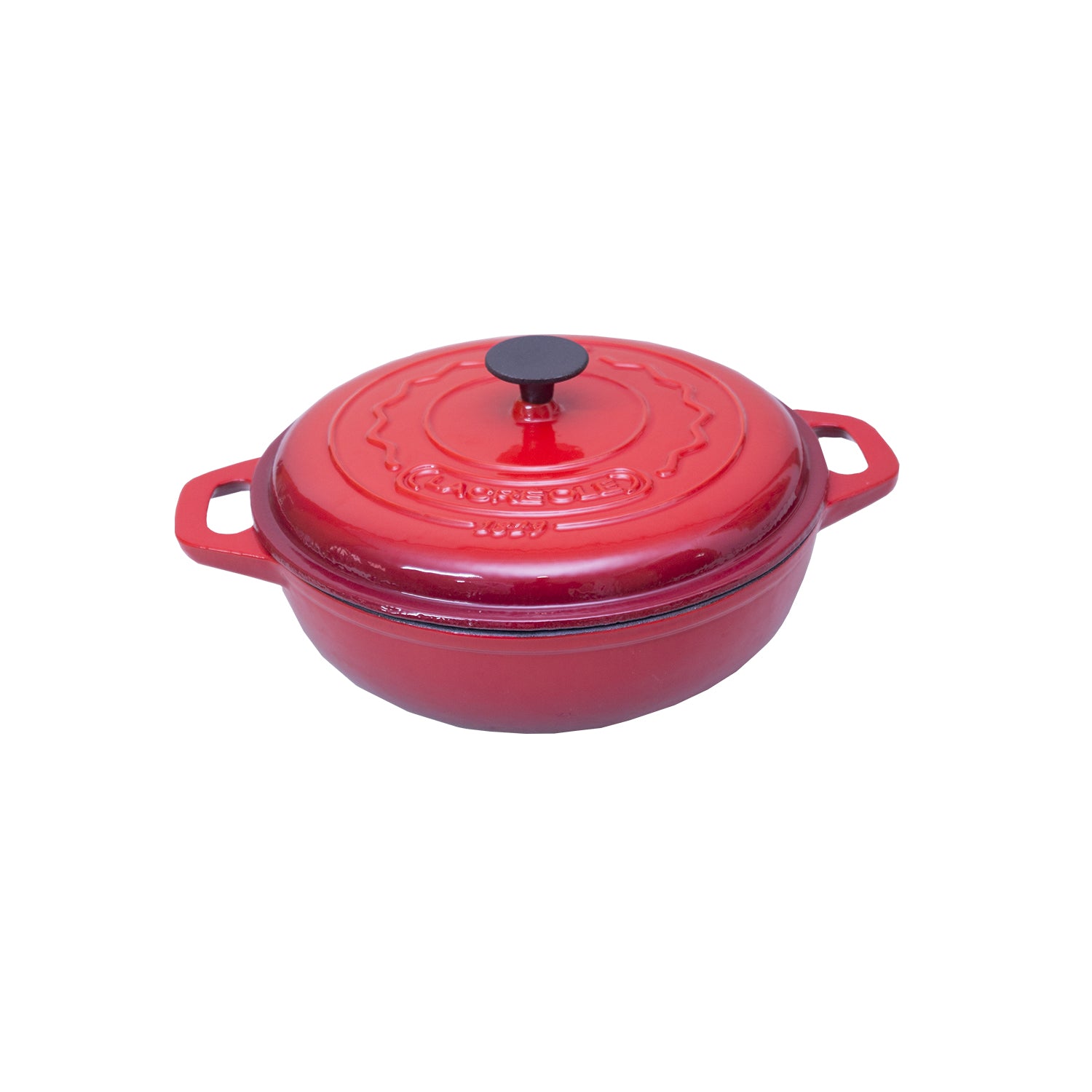 CACEROLA BAJA ROJA 30 CM 6 LT LA CREOLE