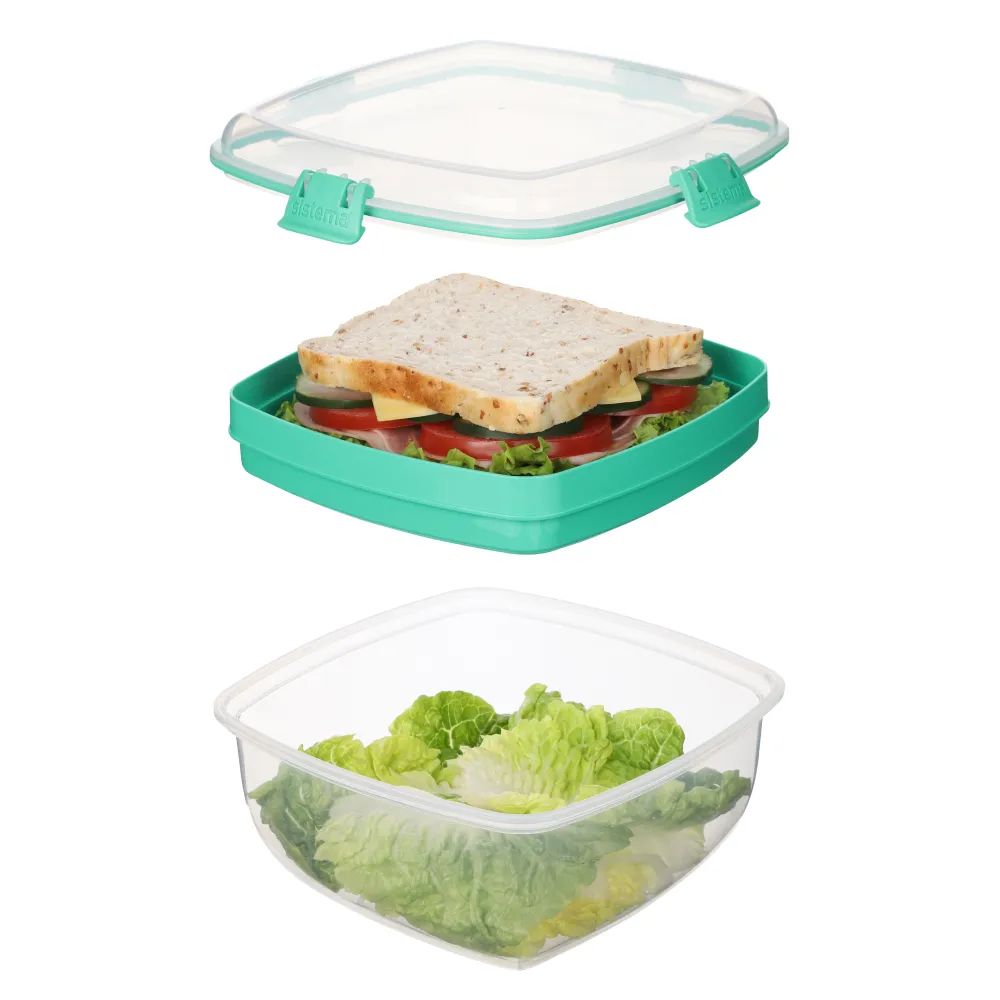 HERMETICO ENSALADA + SANDWICH 1.63 L SISTEMA