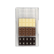 MOLDE DE CHOCOLATE TABLETA CORAZONES 4 CAV DECORA