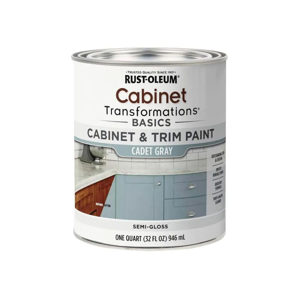 PINTURA PARA MUEBLES CABINET GRIS CLARO SEMI BRILLO 946 ML RO