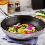 WOK ACERO INOXIDABLE GRIS 30 CM BEE  ROICHEN