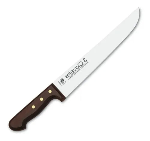 CUCHILLO CARNICERO M/MADERA 25 CM #1086 3 CLAVELES