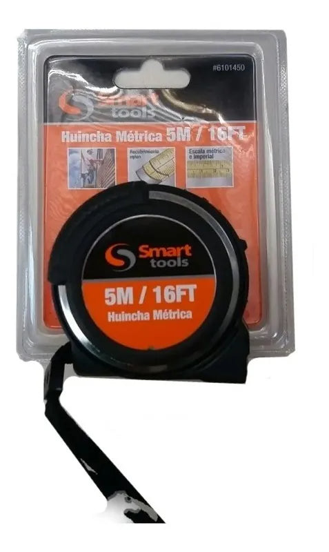 HUINCHA MEDIR SMART TOOLS 5 MTS INOX