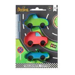 SET 3 CORTA GALLETA AUTOS DECORA
