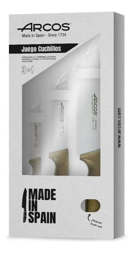 SET 3 CUCHILLOS NIZA DORADO ARCOS