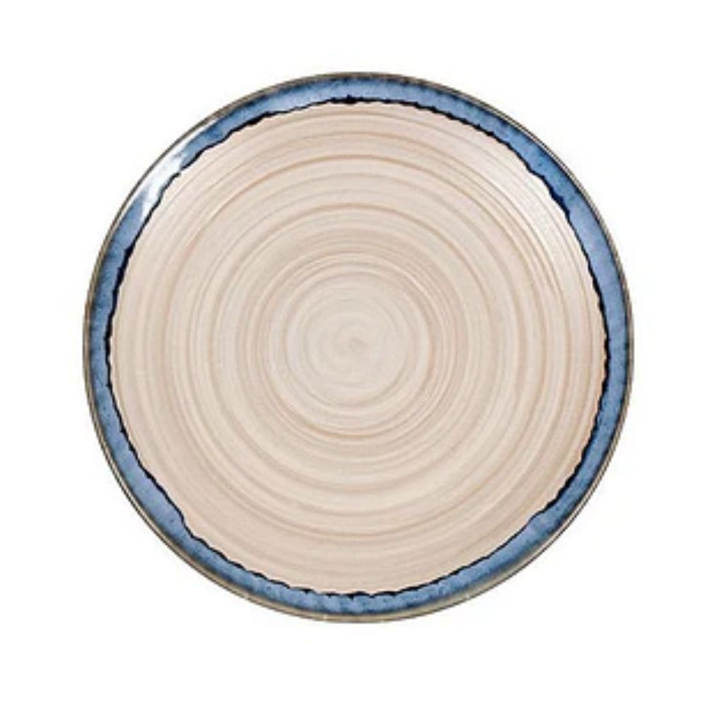 PLATO CERAMICA BEIGE/AZUL 20 CM BLUE SAND