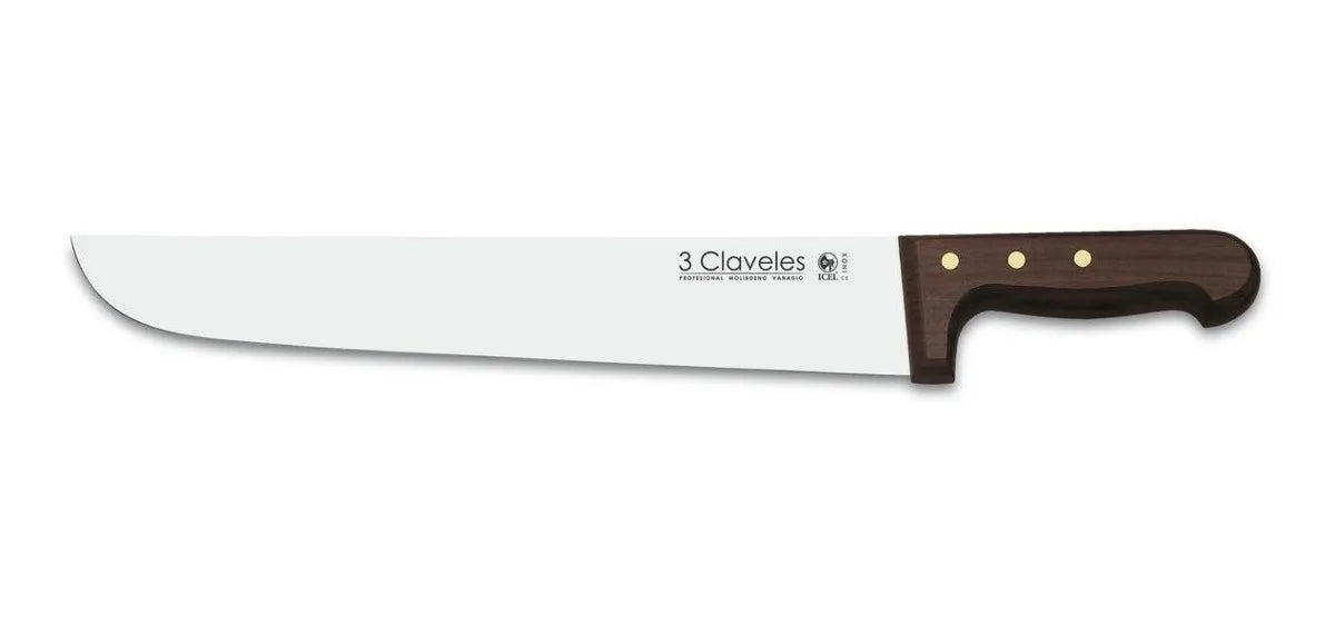 CUCHILLO CARNICERO M/MADERA 20 CM #1084 3 CLAVELES