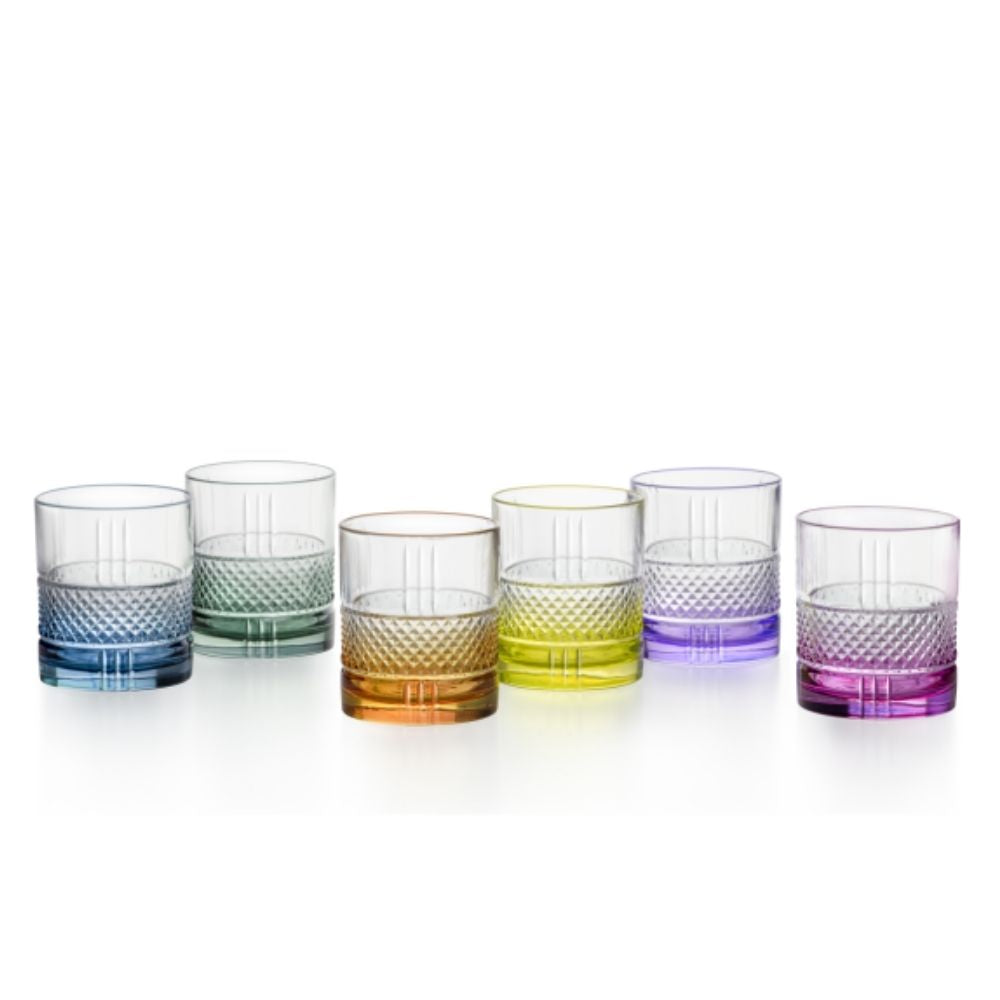 SET 6 VASOS CORTOS COLOR 34 CL BRILLANT RCR