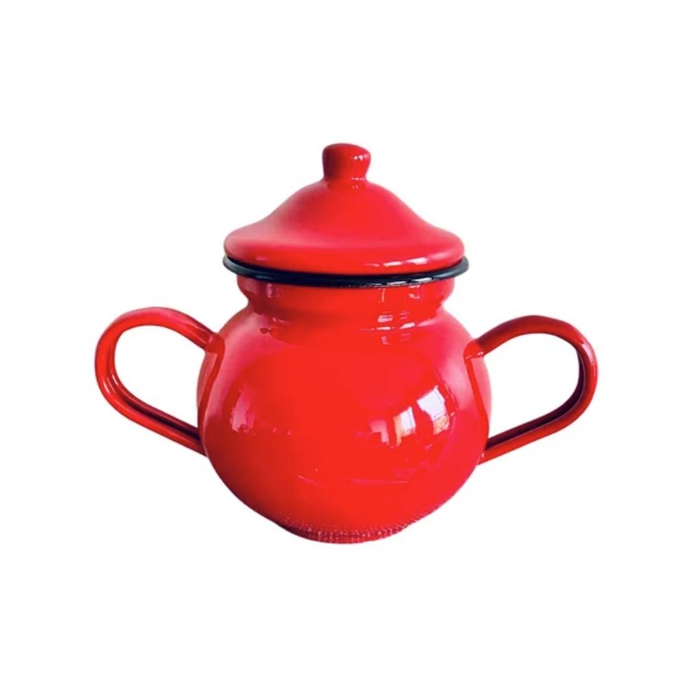 AZUCARERO 700 ML ROJO CON TAPA CONDOR